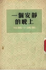 一个安静的晚上  短篇小说集