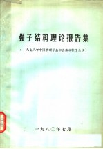 强子结构理论报告集  1978年中国物理学会年会基本粒子会议