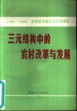 三元结构中的农村改革与发展  1980－1986年陕西省农村社会经济调查