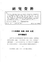 研究资料  1956年钢材、生铁、木材、水泥的平衡概况