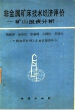 非金属矿床技术经济评价  矿山投资分析