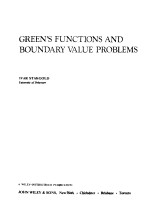 GREEN'S FUNCTIONS AND BOUNDARY VALUE PROBLEMS