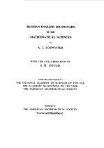 RUSSIAN ENGLISH--DICTIONARY OFTHE MATHEMATICAL SCIENCES