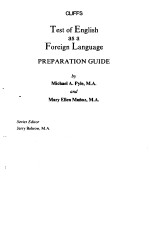 CLIFFS TEST OF ENGLISH AS A FOREIGN LANGUAGE PREPARATION GUIDE