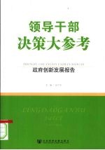 领导干部决策大参考：政府创新发展报告