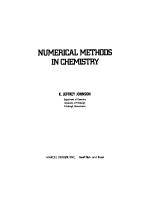 NUMERICAL METHODS IN CHEMISTRY