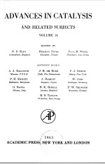 ADVANCES IN CATALYSIS VOL. XIV