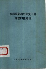 怎样搞好利用外资工作加快四化建设