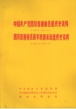 中国共产党四川省潼南县组织史资料  1928.6-1987.10  四川省潼南县政军统群系统组织史资料  1949.12-1987.10