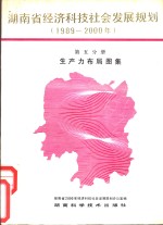 湖南省经济科技社会发展规划  1989-2000年  第5分册  生产力布局图