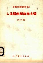 高等师范院校体育专业人体解剖学教学大纲  四年制