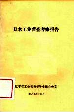 日本工业普查考察报告