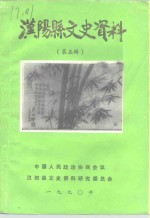 汉阳县文史资料  第5辑