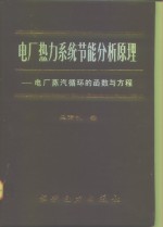 电厂热力系统节能分析原理  电厂蒸汽循环的函数与方程