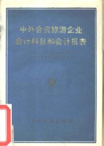 中外合资旅游企业会计科目和会计报表