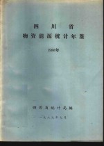 四川省物资能源统计年鉴  1986