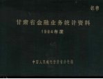 甘肃省金融业务统计资料  1984年度