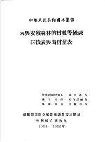 中华人民共和国林业部大兴安岭  森林资源调查报告  第3卷  大兴安岭森林的材种等级表材积表与出材量