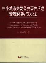 中小城市突发公共事件应急管理体系与方法