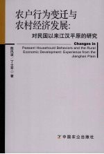 农户行为变迁与农村经济发展：对民国以来江汉平原的研究