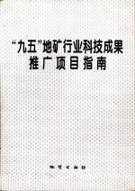 “九五”地矿行业科技成果推广项目指南