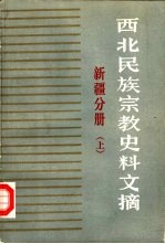 西北民族宗教史料文摘  新疆分册  上