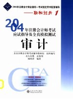 2004年注册会计师考试应试指导及全真模拟测试  审计