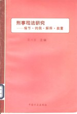 刑事司法研究  情节·判例·解释·裁量