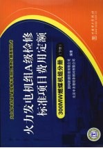 火力发电机组A级检修标准项目费用定额 300MW燃煤机组分册 下