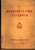 福建省建宁县第三次人口普查手工汇总资料汇编