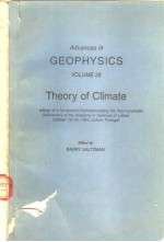 Advances in GEOPHYSICS volume 25 Theory of Climate