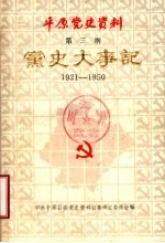 平原党史资料  第3期  党史大事记  1921-1950