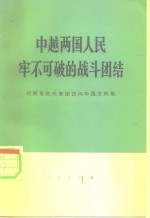 中越两国人民牢不可破的战斗团结  越南党政代表团访问中国文件集