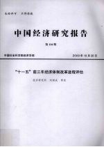 中国经济研究报告  第114期  “十一五”前三年经济体制改革进程评估