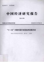 中国经济研究报告  第113期  “十一五”中期中国开放型经济进展评述