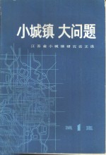 小城镇大问题  江苏省小城镇研究论文选