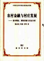 农村金融与村庄发展  基本理论、国际经验与实证分析