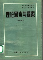 理论思考与探索