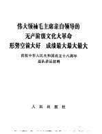 伟大领袖毛主席亲自领导的无产阶级文化大革命形势空前大好 成绩最大最大最大 庆祝中华人民共和国成立十八周年连队讲话材料