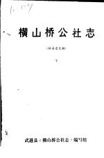 横山桥公社志  下  征求意见稿