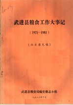 武进县粮食工作大事记1971-1981  征求意见稿