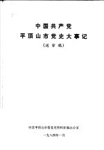 中国共产党平顶山市党史大事记