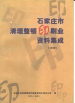 石家庄市清理整顿印刷业资料集成  1999