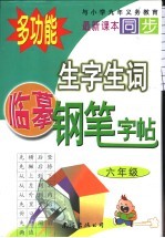 生字生词临摹钢笔字帖  六年级