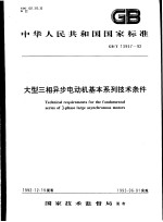 中华人民共和国国家标准  大型三相异步电动机基本系列技术条件  GB/T13957-92