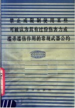 禁止或限制使用某些可被认为具有过份伤害力或滥杀滥伤作用的常规武器公约