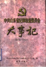 中共山东省纪律检查委员会大事记  1978-1994