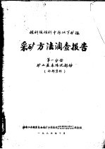 倾斜缓倾斜中厚以下矿体采矿方法调查报告  第1分册  矿山基本情况部分