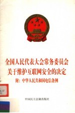 全国人民代表大会常务委员会关于维护互联网安全的决定