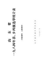 山东省1984年县、乡两级选举统计表